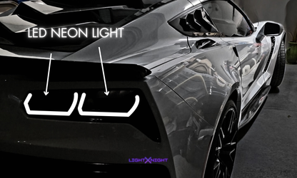 Corvette C7 Rear Neon Poster