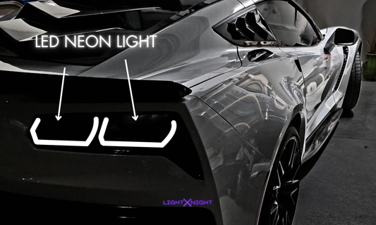 Corvette C7 Rear Neon Poster