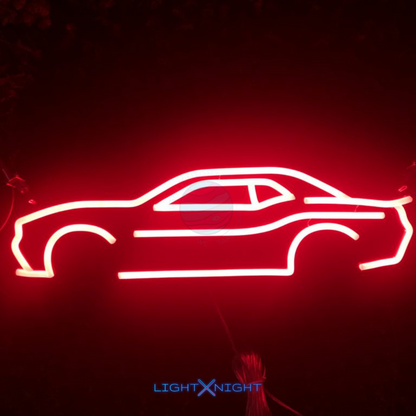 Dodge Challenger Silhouette Neon Sign