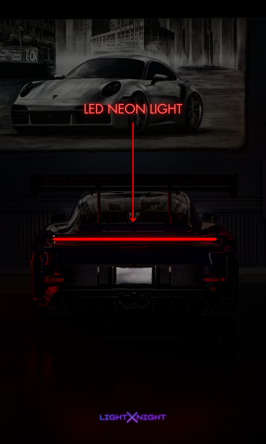 Porsche GT3 Rear Neon Poster