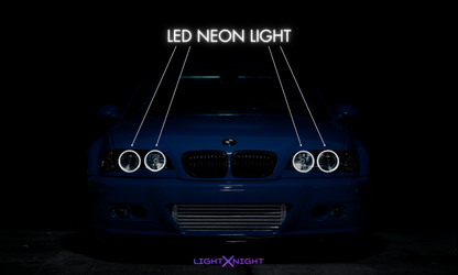 Blue BMW Neon Poster