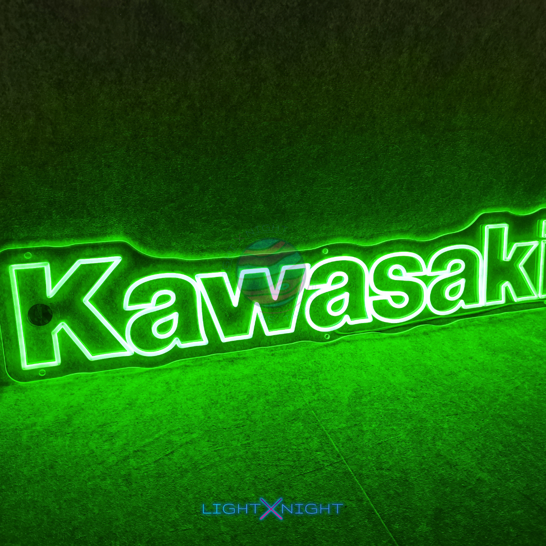 Kawasaki Font Neon Sign