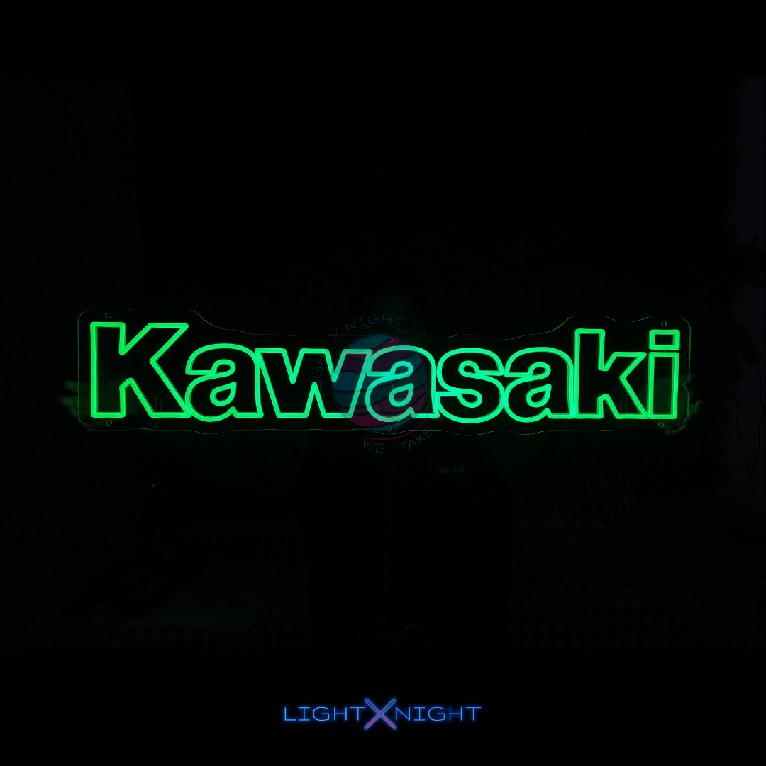 Kawasaki Font Neon Sign