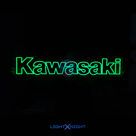 Kawasaki Font Neon Sign