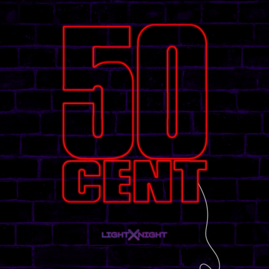 50 Cent Neon Sign