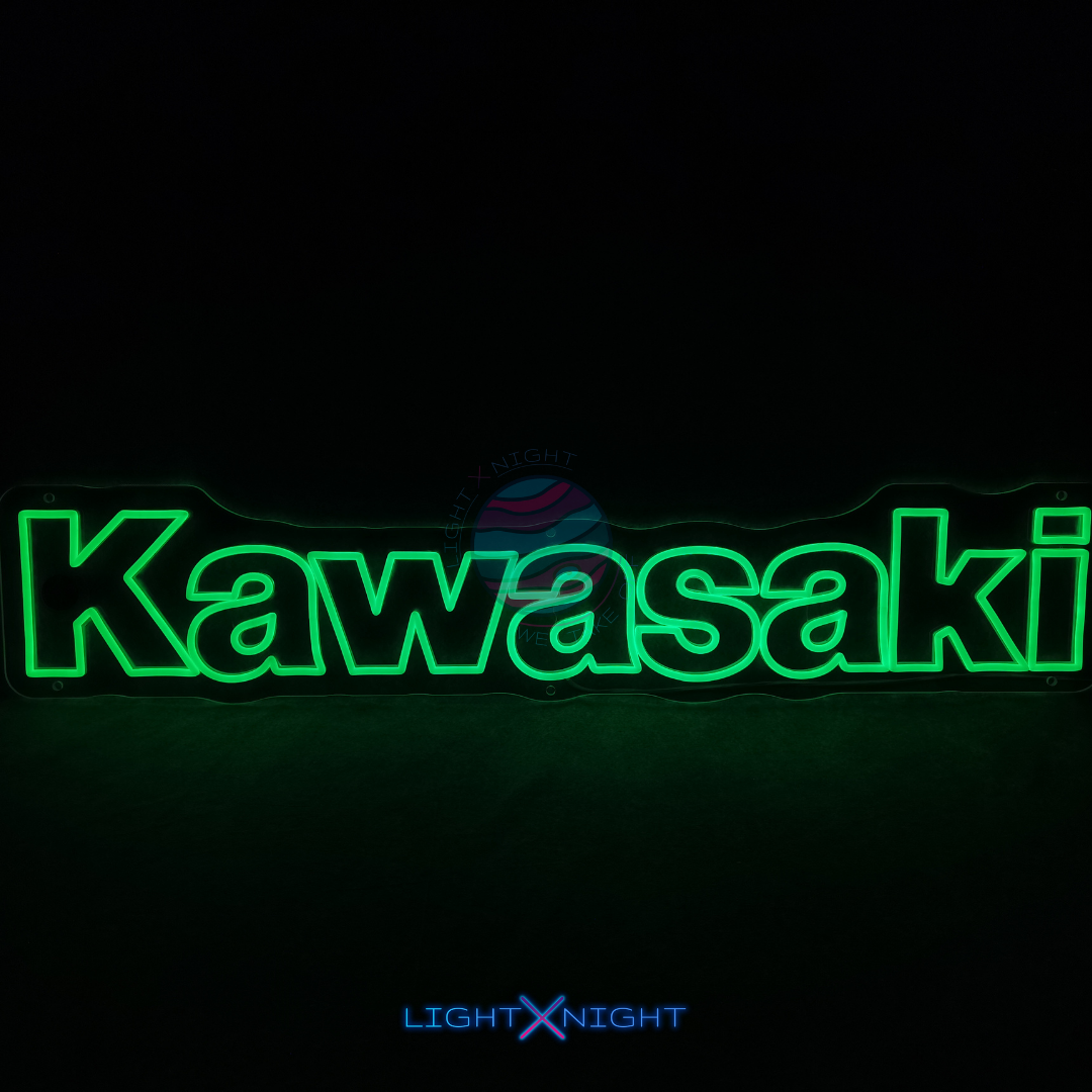Kawasaki Font Neon Sign