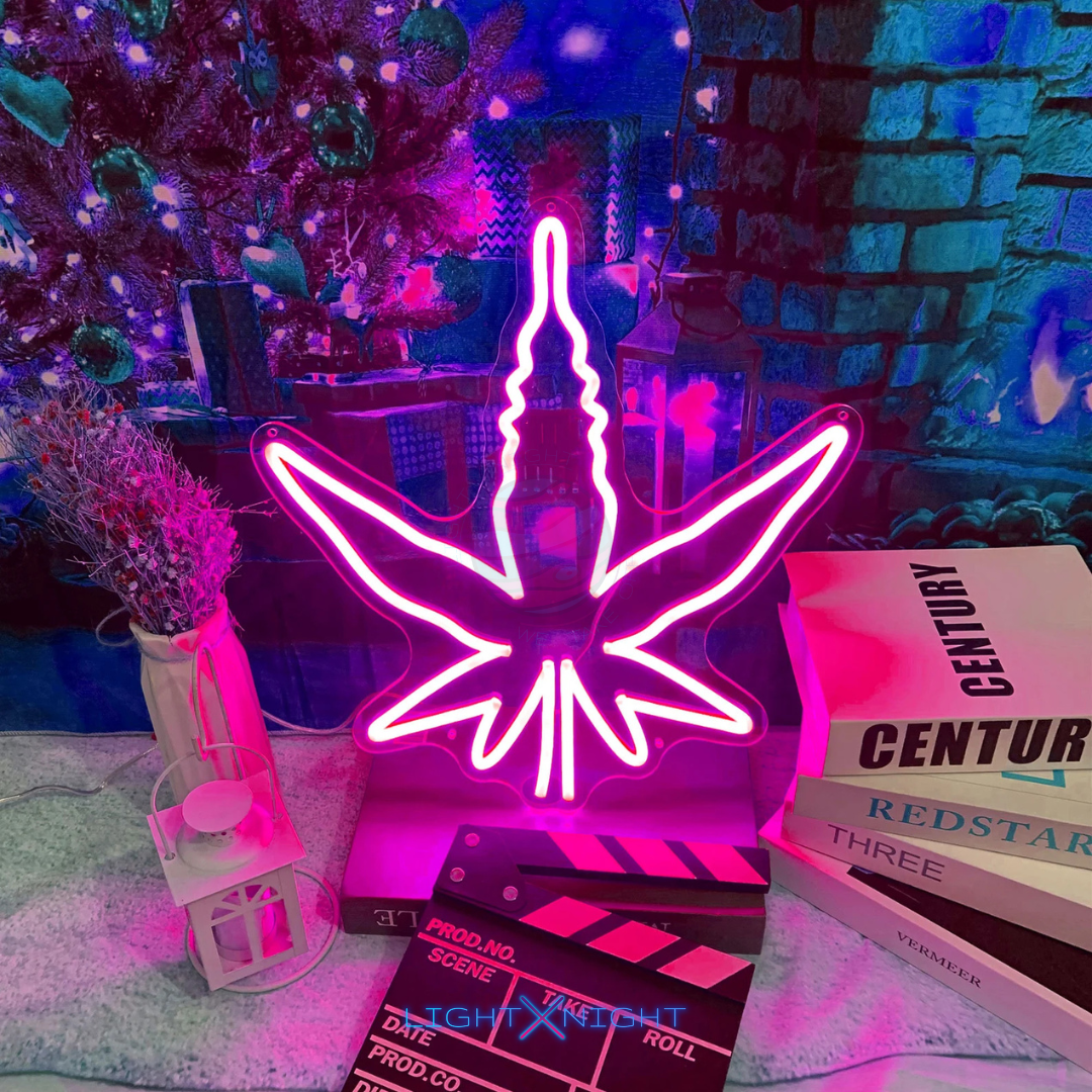 Light X Night- Weed Leaf Neon Sign