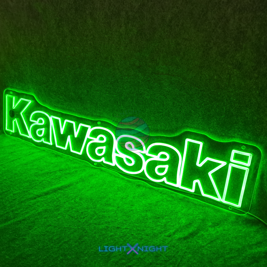 Kawasaki Font Neon Sign