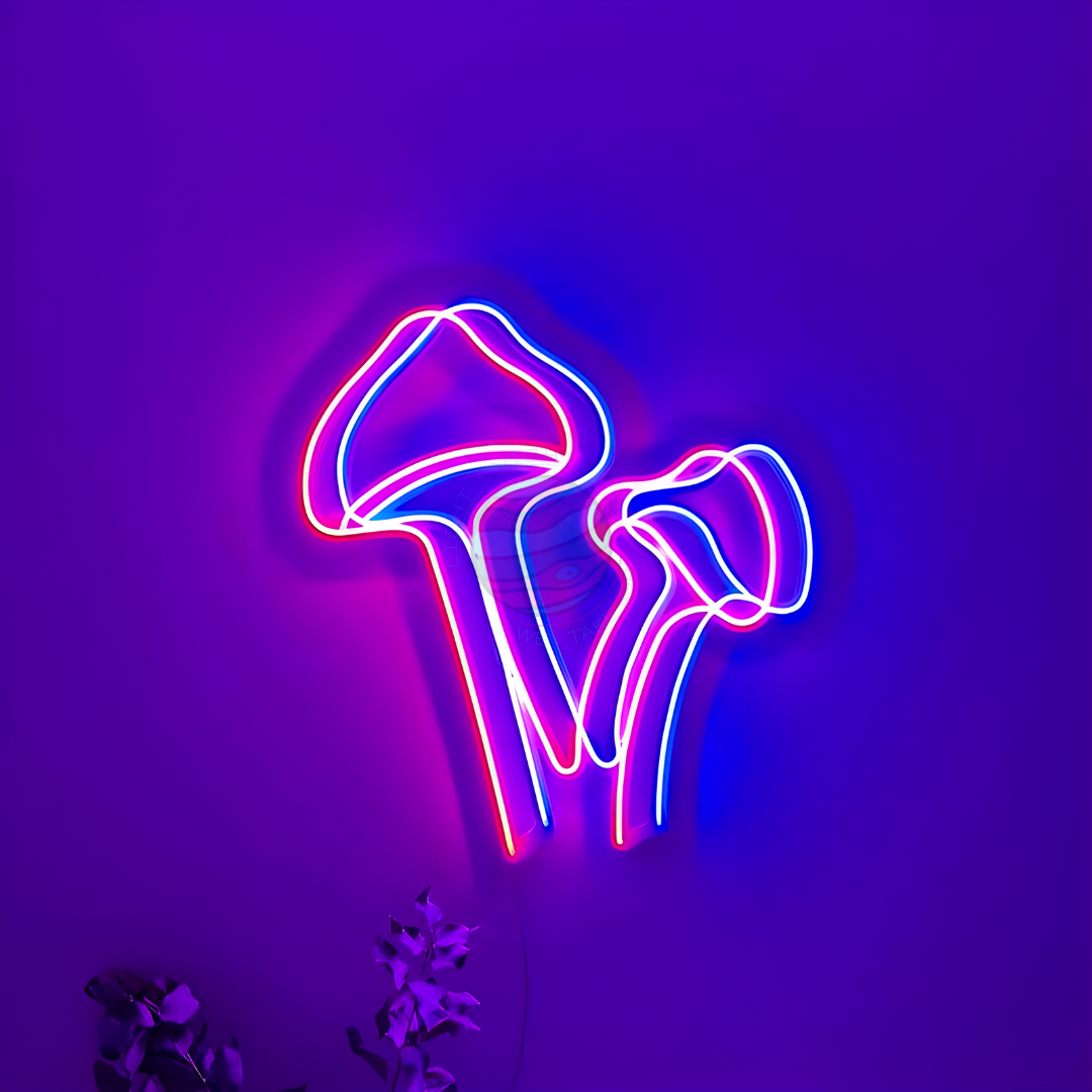 3D Mushroom Neon Sign