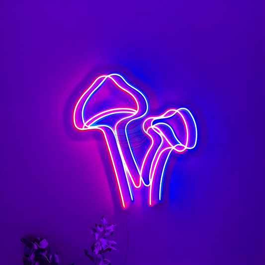 3D Mushroom Neon Sign