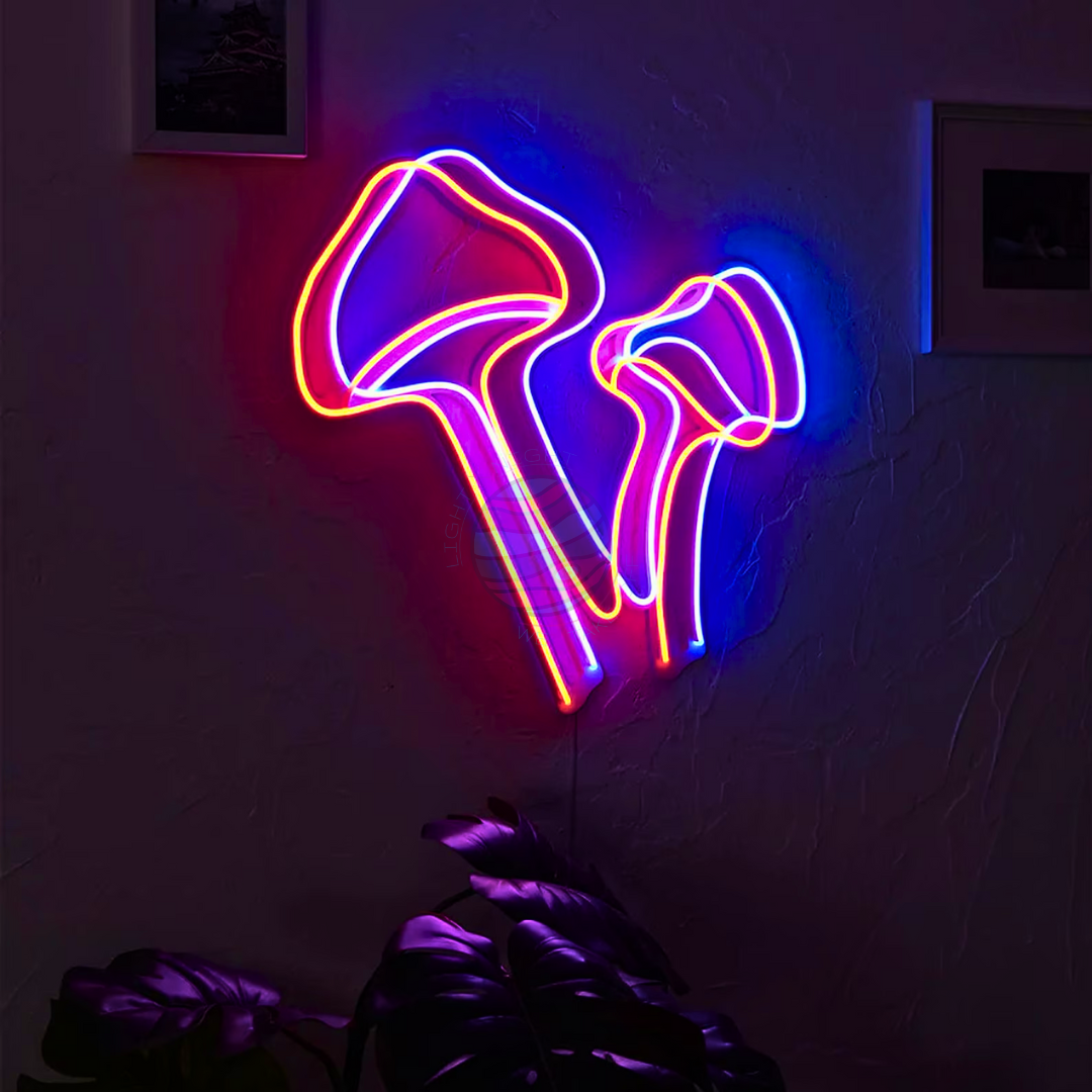 3D Mushroom Neon Sign