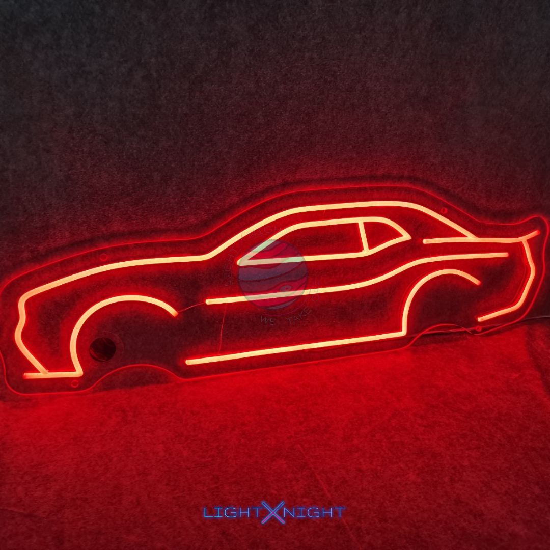 Dodge Challenger Silhouette Neon Sign