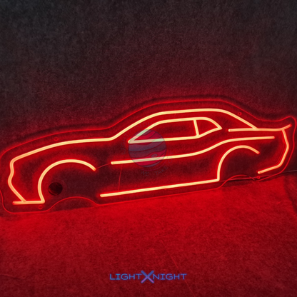 Dodge Challenger Silhouette Neon Sign