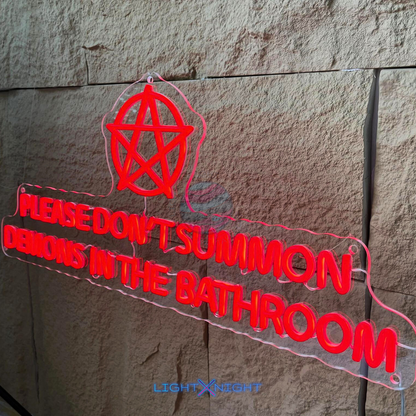 Please Don't Summon Demons Neon Sign