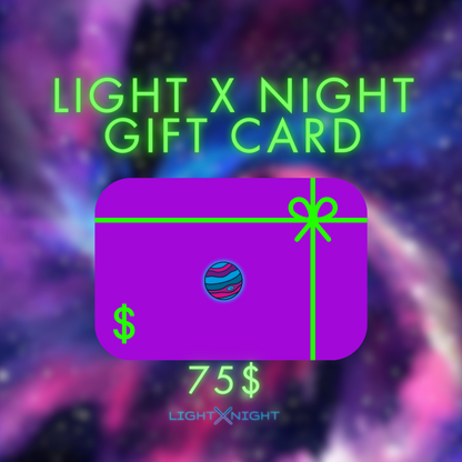 Light X Night Gift Card, Neon Sign Gift Card, Neon Lights Gift Card, Free Neon Sign