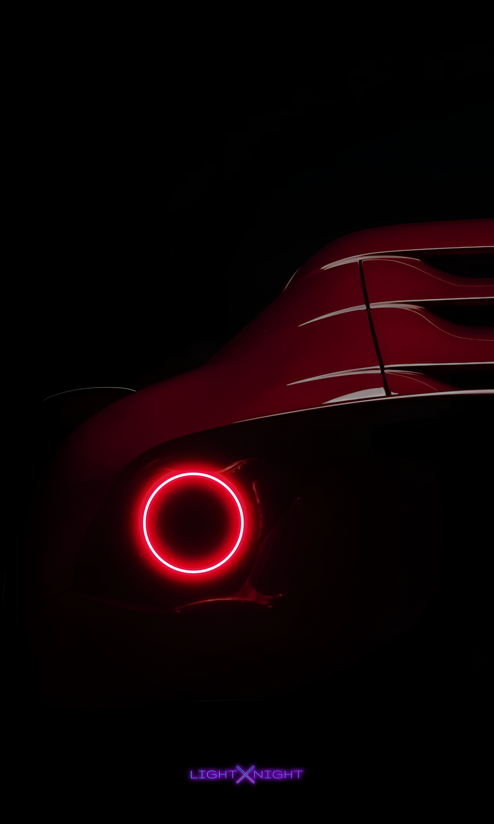 Ferrari 488 Spider Neon Poster