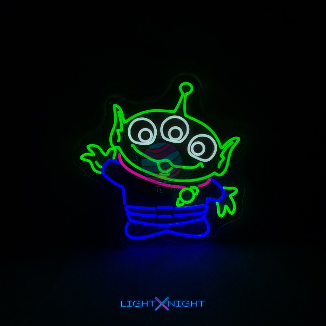 Pizza Planet Alien Neon Sign