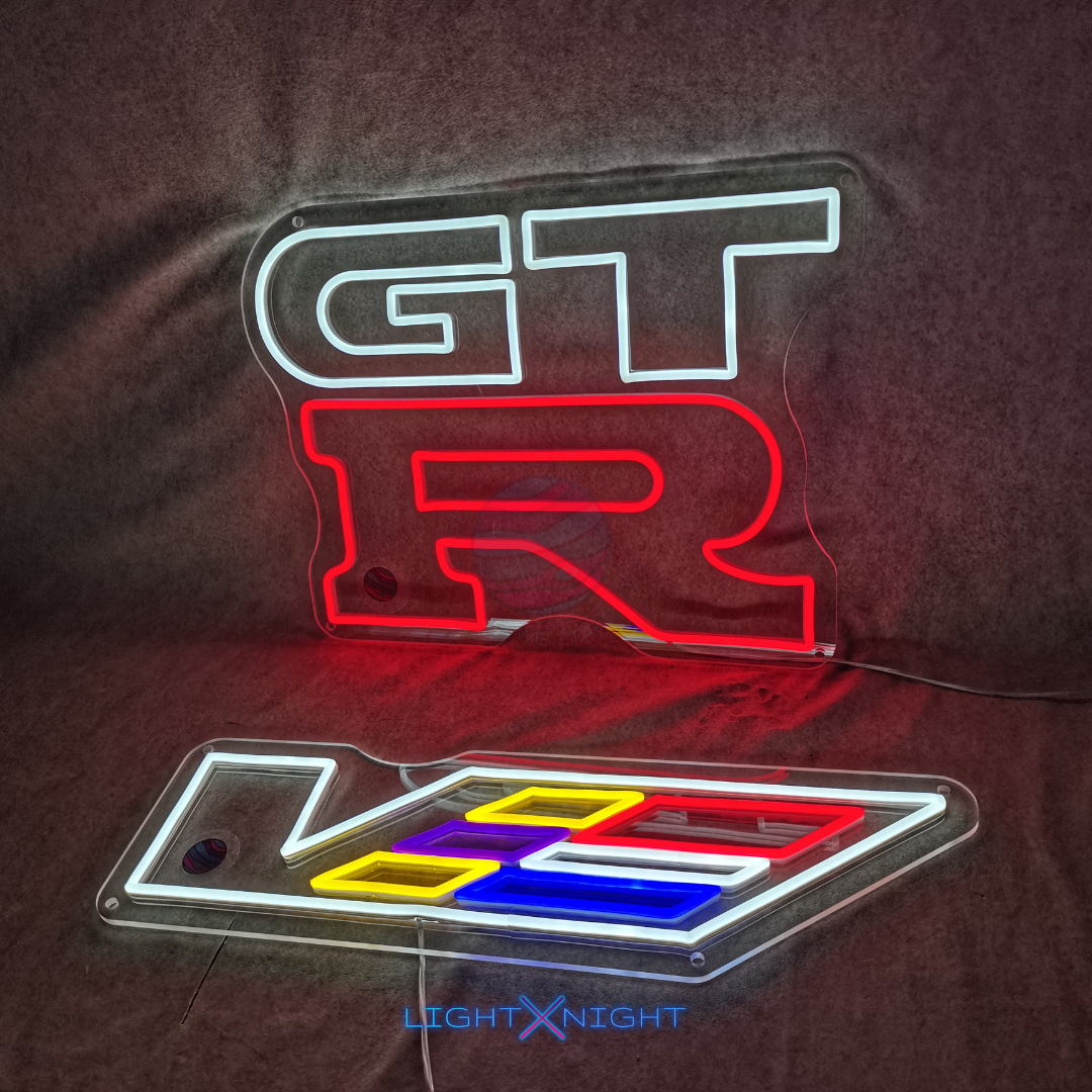 GTR Led Neon Sign, GTR Neon Light, Light X Night GTR Neon Sign