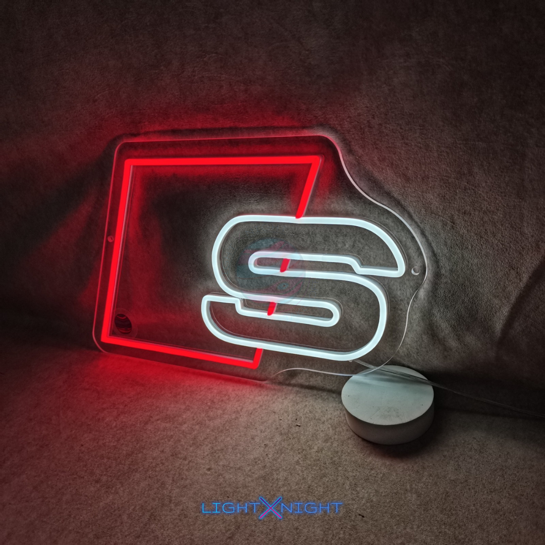 Audi S Led Neon Sign, Audi S Neon Light, Light X Night Audi S Neon Sign