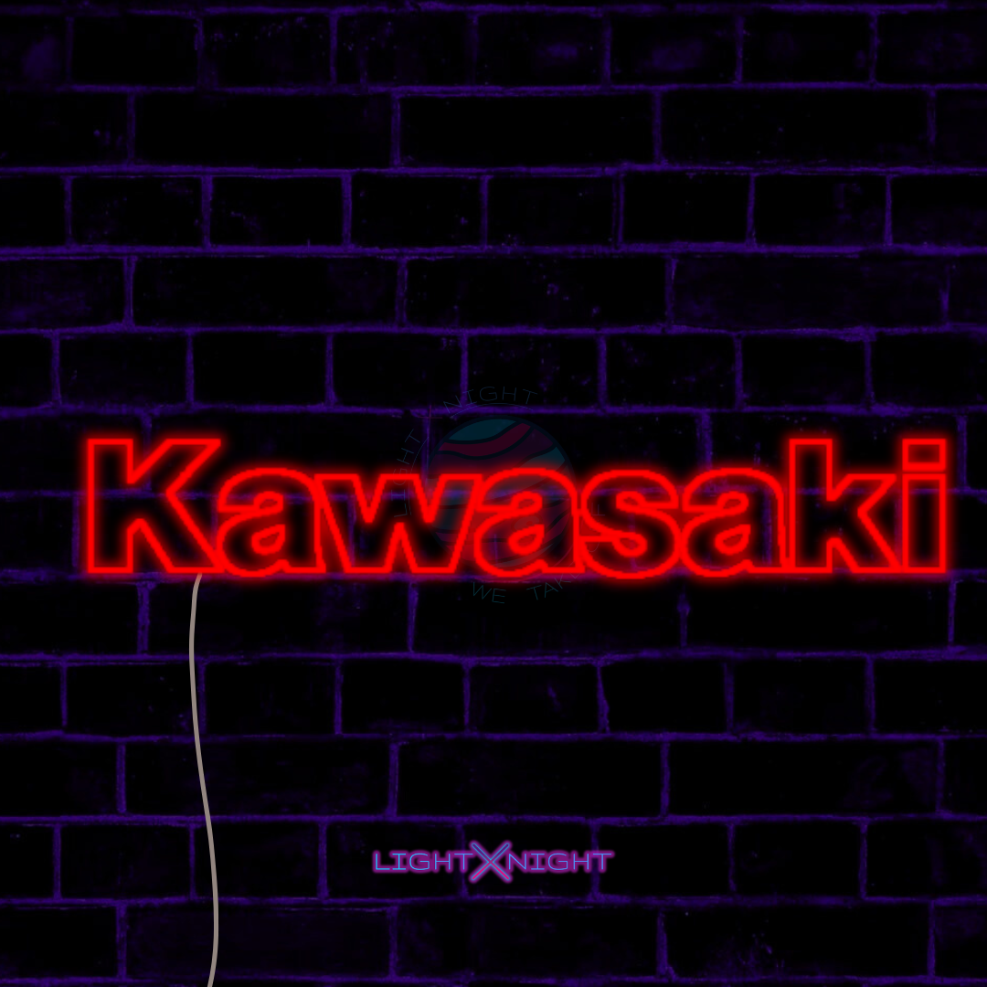 Kawasaki Font Neon Sign