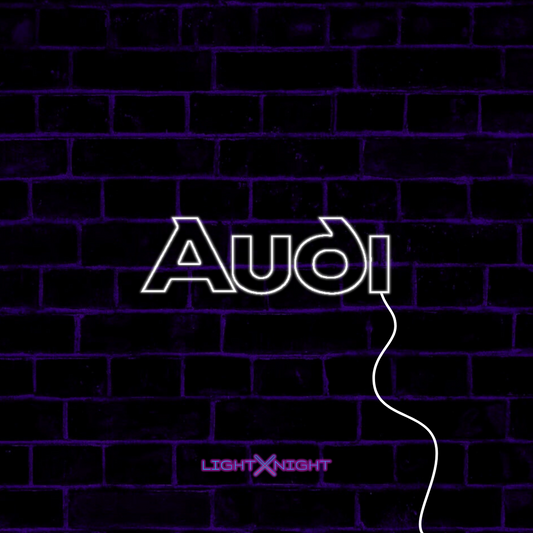 Audi Font Outline Neon Sign