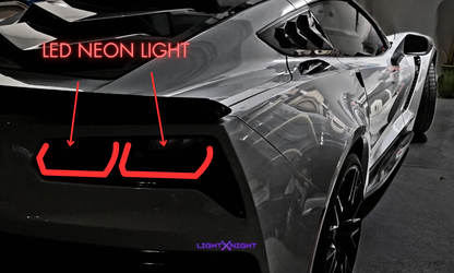 Corvette C7 Rear Neon Poster