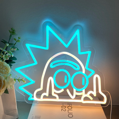 Rick And Morty Led Neon Sign, Rick And Morty Neon Light, Light X Night Rick And Morty Neon Sign