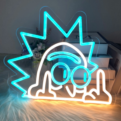Rick And Morty Led Neon Sign, Rick And Morty Neon Light, Light X Night Rick And Morty Neon Sign