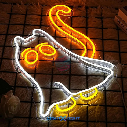 Ghost Cat Neon Sign