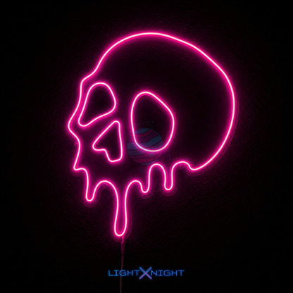 Skull Drippin Neon Sign