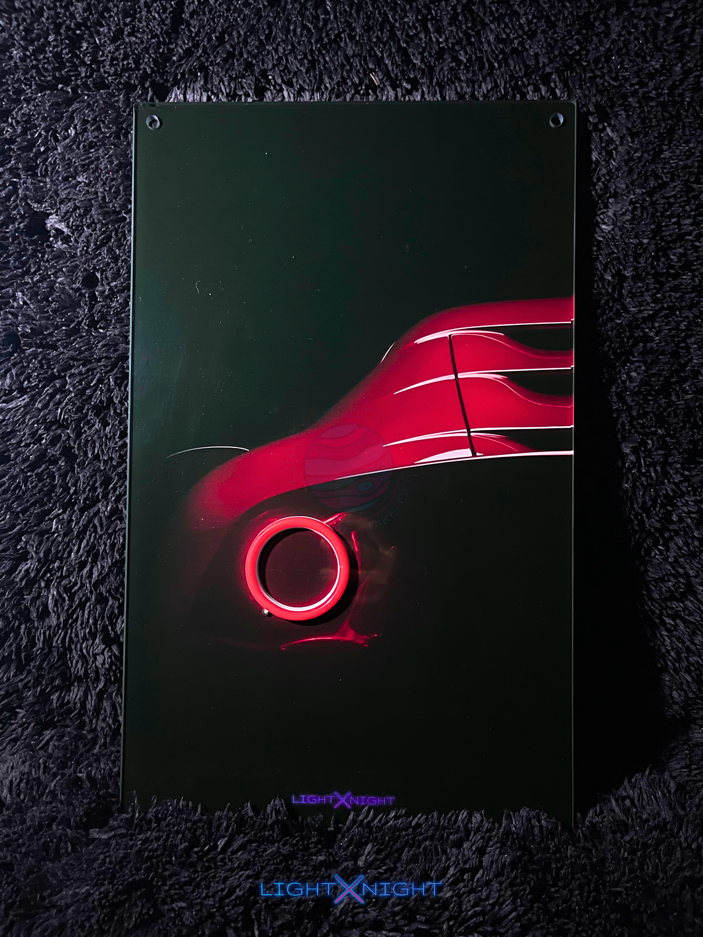 Ferrari 488 Spider Neon Poster