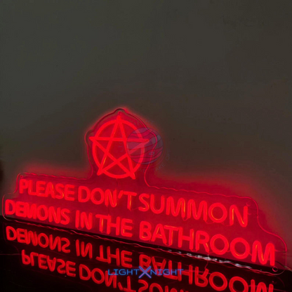 Please Don't Summon Demons Neon Sign