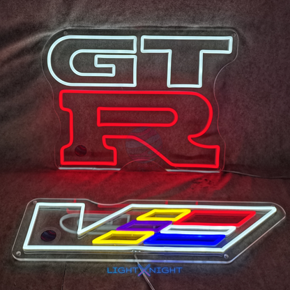 GTR Led Neon Sign, GTR Neon Light, Light X Night GTR Neon Sign