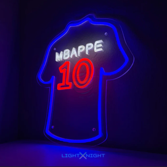 Mbappe 10 Shirt Neon Sign