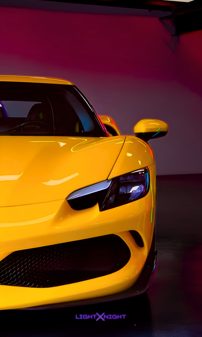 Ferrari 296 GTB Neon Poster