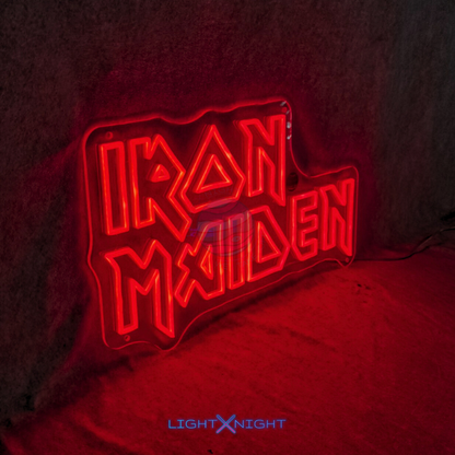 Iron Maiden Led Neon Sign, Iron Maiden sign, Iron Maiden Neon Light, Iron Maiden Merchandise 