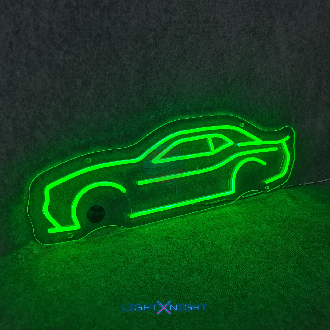 Dodge Challenger Silhouette Neon Sign
