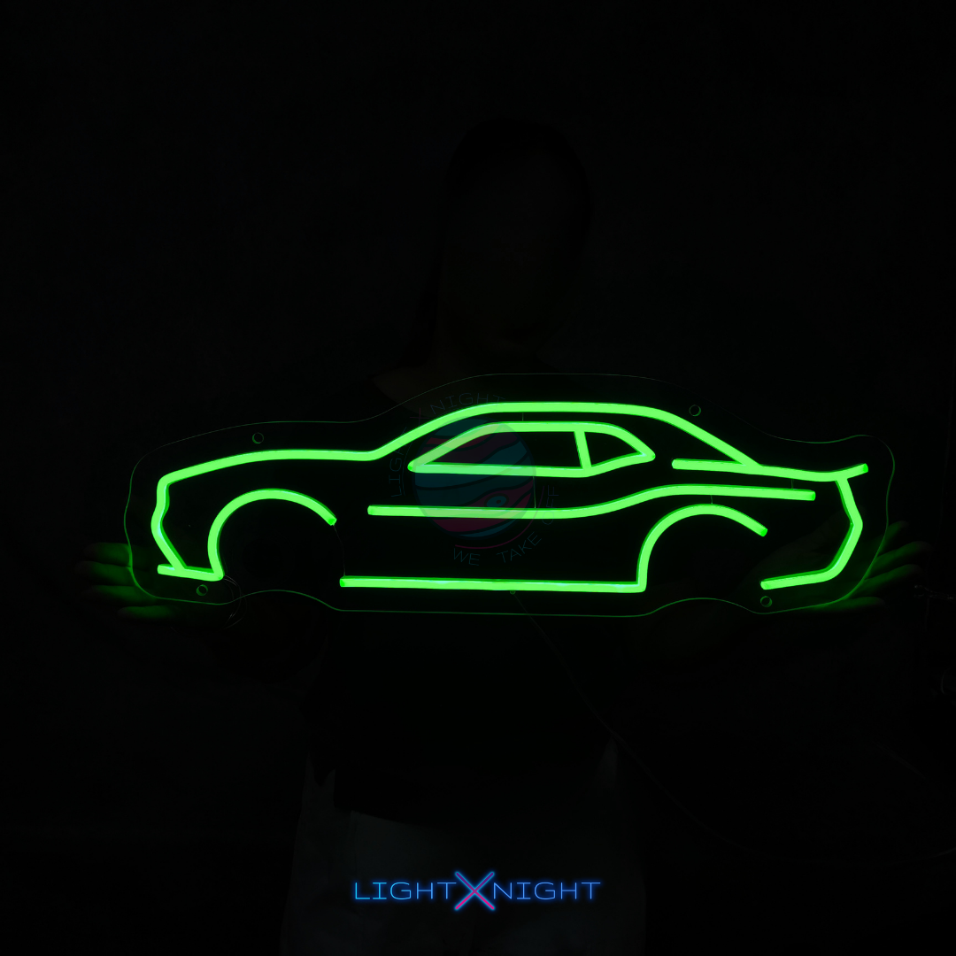 Dodge Challenger Silhouette Neon Sign – Light X Night