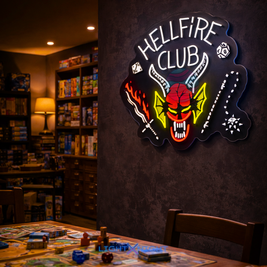 Hellfire Club Logo Neon Sign