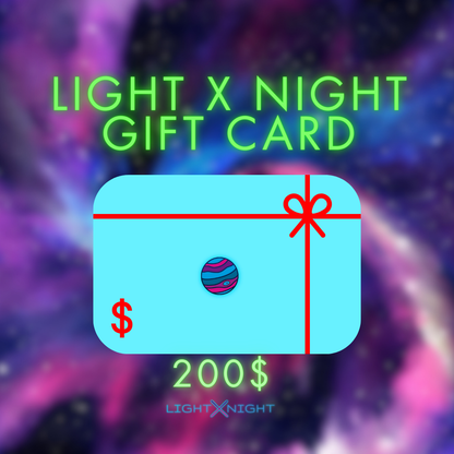 Light X Night Gift Card, Neon Sign Gift Card, Neon Lights Gift Card, Free Neon Sign