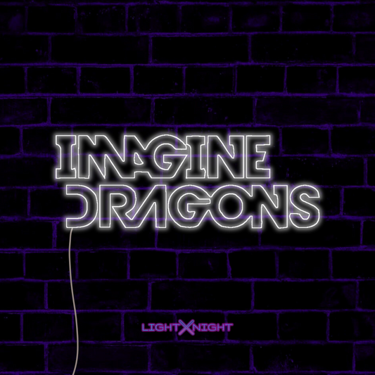 Imagine Dragons Font Neon Sign