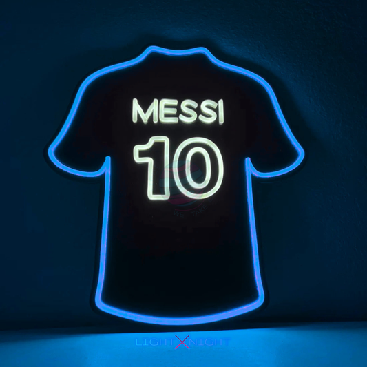 Messi 10 Shirt Neon Sign