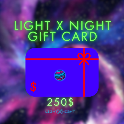 Light X Night Gift Card, Neon Sign Gift Card, Neon Lights Gift Card, Free Neon Sign