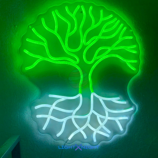 Life From Roots Tree Neon Sign