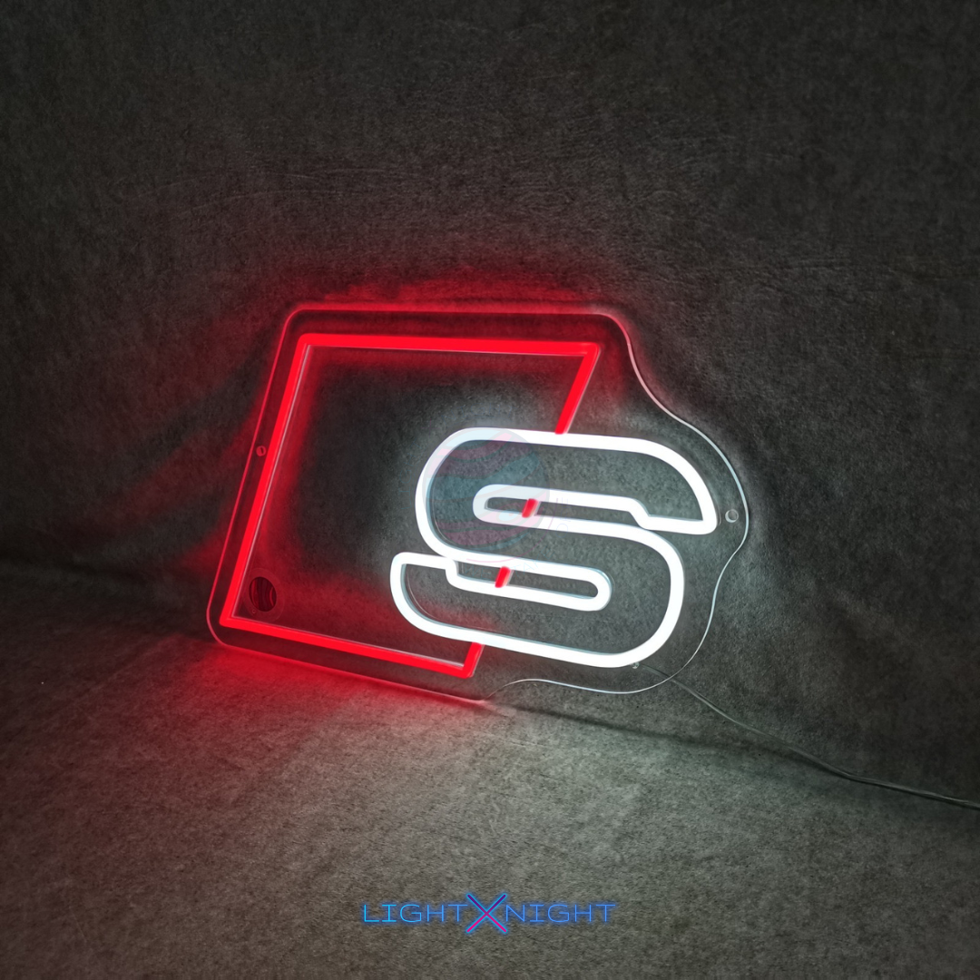 Audi S Led Neon Sign, Audi S Neon Light, Light X Night Audi S Neon Sign