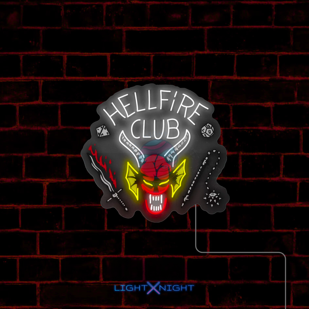 Hellfire Club Logo Neon Sign