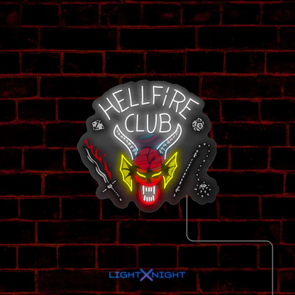 Hellfire Club Logo Neon Sign