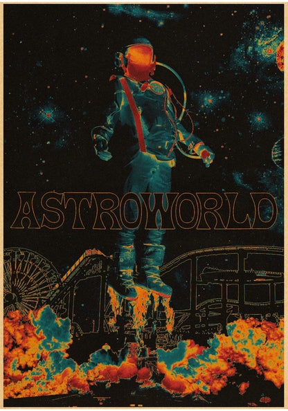 Travis Scott Look Mom I Can Fly Movie Poster Astroworld Jordan Utopia -   Sweden