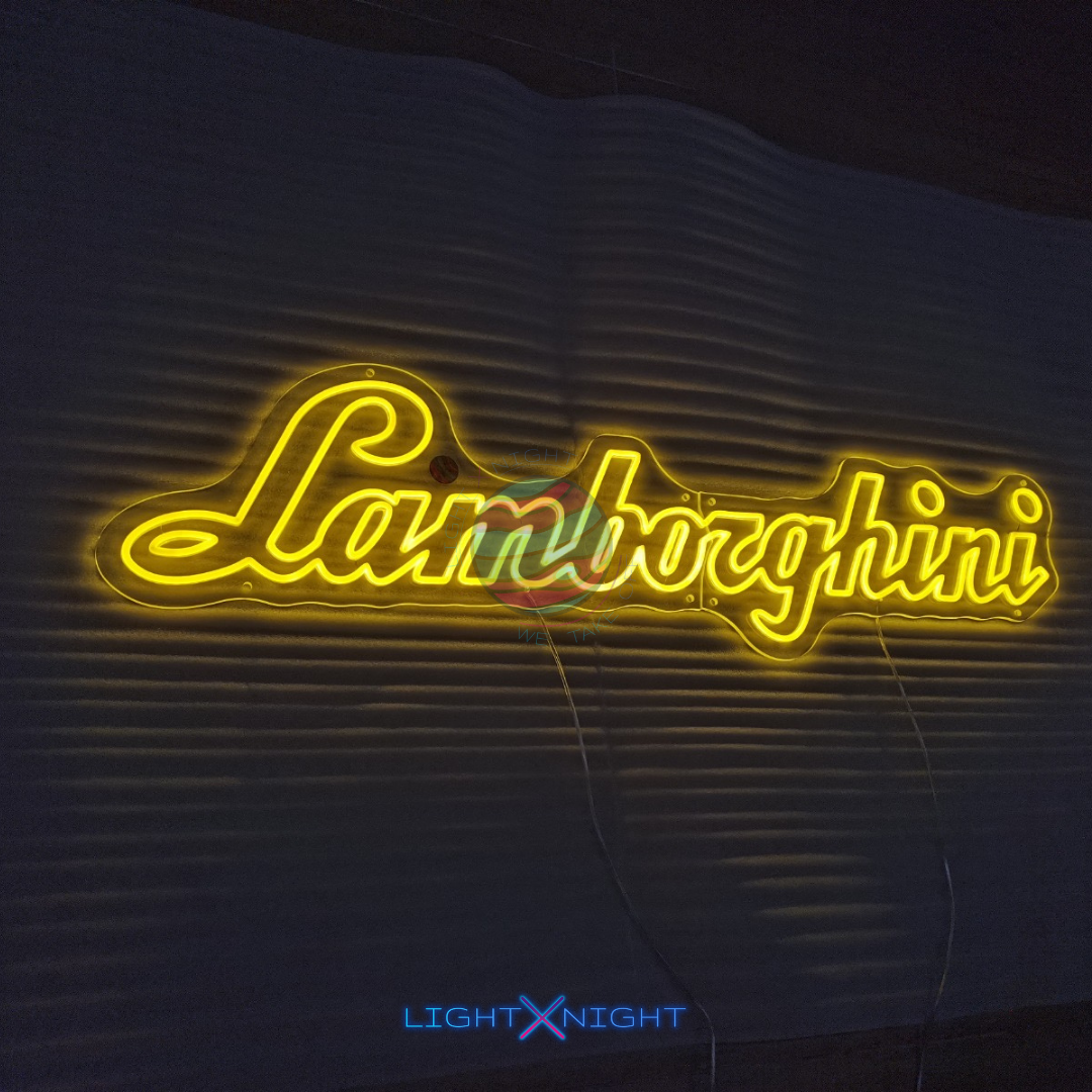 Lamborghini Font Neon Sign
