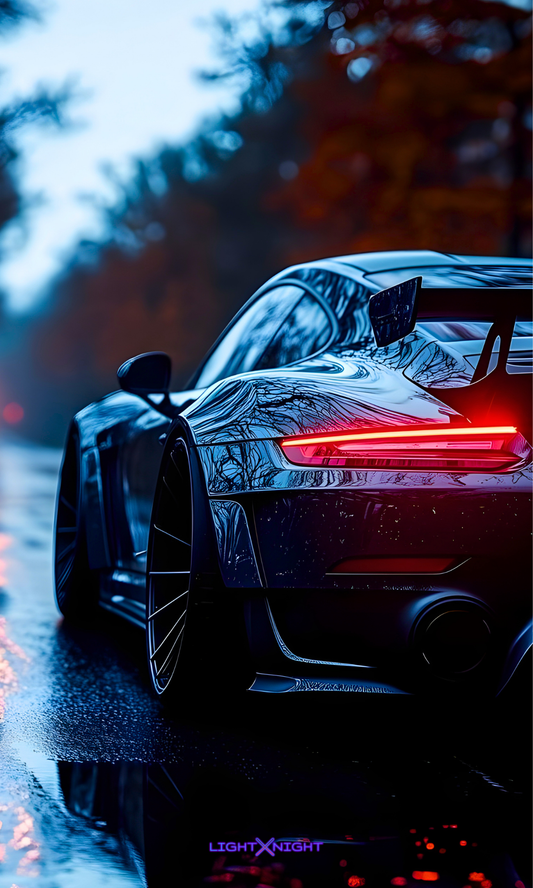 Porsche GT3 Neon Poster